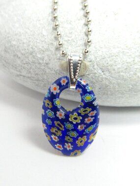 Blue Millefiori pendant